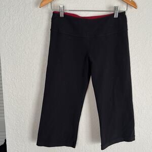 Lululemon Black Crop Leggings Size 6 Inseam 17" Loungewear Y2K